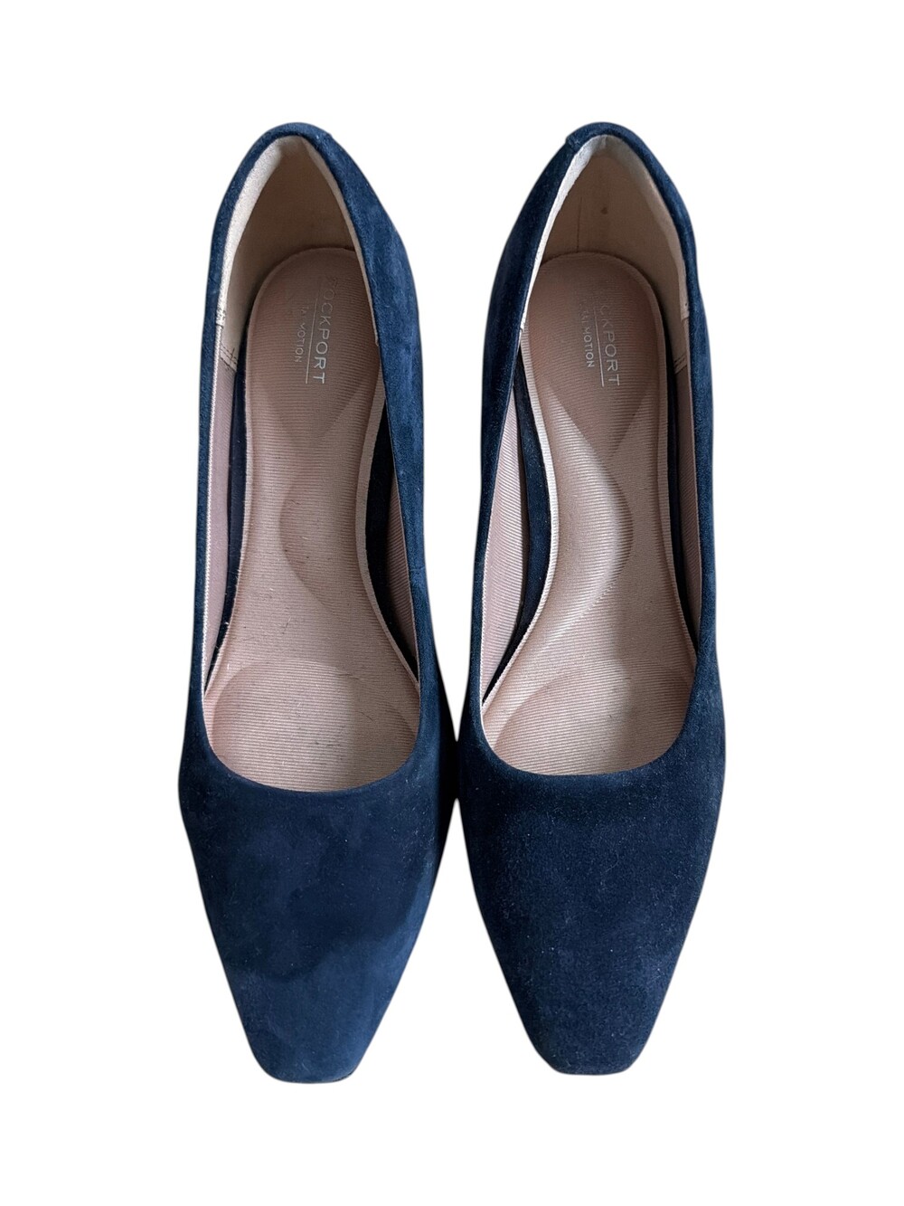 Rockport Total Motion Navy Suede 2” Heel Size 7M